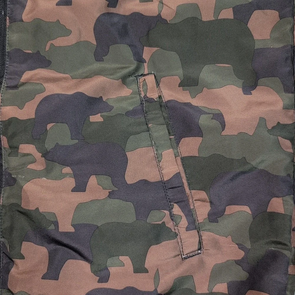 Matix Jacket Mens M Green Camo‎ Hood Windbreaker Zip Up Hunting Pockets Casual